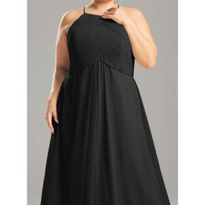 AW BRIDAL 8 M black Aderes cocktail wedding guest formal party maxi dress b150